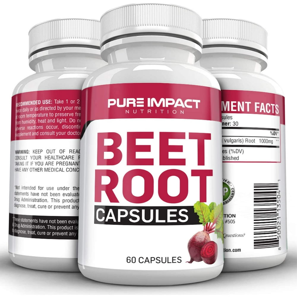 Beet Root Capsules Nitric Oxide NonGMO Beet Root Extract 1000mg Beet