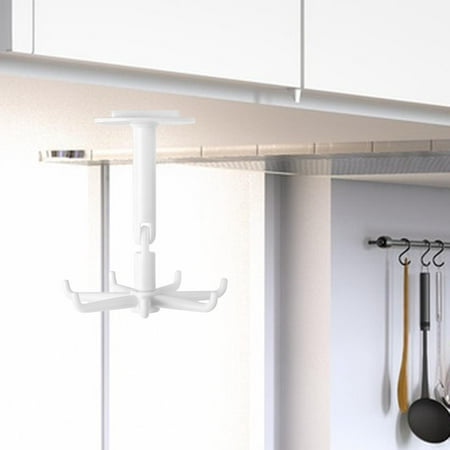 

7 Claw Storage Hook 360 Degree Rotation Flexible Multipurpose Hangers Hanging Organizer for Bedroom Living Room White