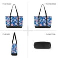 thumbnail image 6 of FORMRS Canvas Laptop Tote Bag for Women with 15.6" Computer Compartments Shoulder Handbag, Blue Daisy, 6 of 7