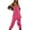 Hot Pink, variant on Womens Baggy Overalls Fleece Overalls Onepiece Jumpsuits Adjustable Suspender Straps Warm Winter Fuzzy Ski Pants 2XL(Hot Pink)