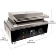 thumbnail image 3 of ald.kitchen 6-Waffle Commercial Electric Hot Dog Waffle Maker, Stainless Steel, 3 of 9