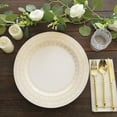 Efavormart 10 Pack White Cardstock Paper Charger Plates With Gold ...