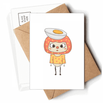 Food Egg Delicious White Yellow Healthy UU Postcards Envelopes Blank Note Cards Mailing