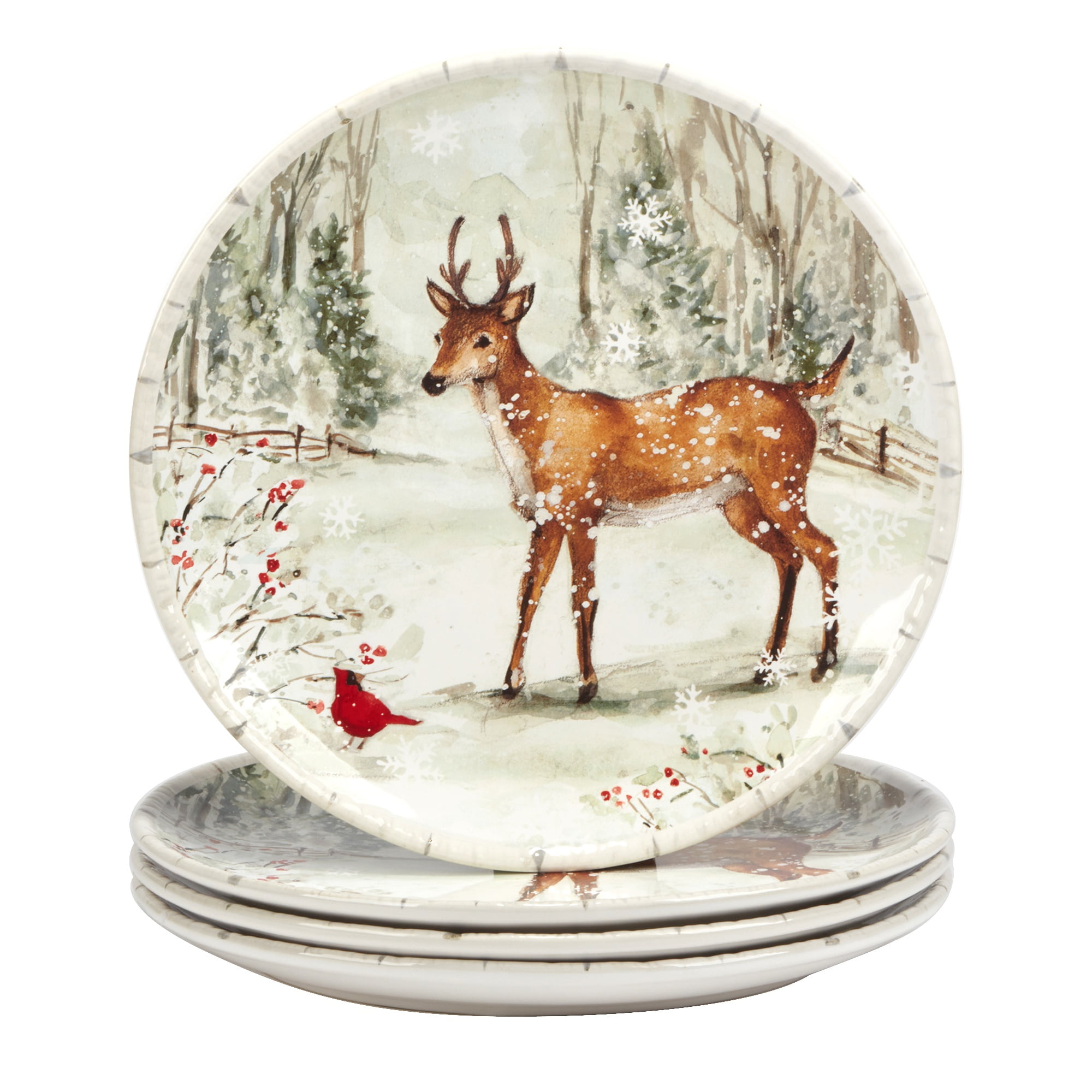 Certified International Winter Forest Animals Dinnerware - Thumbnail 4