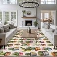 thumbnail image 3 of Tropical Cactus Area Rugs 5'x7', Washable Small Throw Rugs for Laundry Room Playroom, Spring Summer Potted Plants Rustic Indoor Outdoor Rug Non-Slip Low Pile Carpet Runner Reversible Floor Mats, 3 of 8