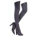 thumbnail image 1 of Shoe'N Tale Woman Suede Thigh High Over The Knee Boots, 1 of 4