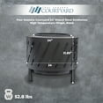 thumbnail image 3 of Four Seasons Courtyard 24” Diameter Round Steel Smokeless Fire Pit, Black, 3 of 7