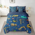 thumbnail image 2 of Castle Fairy Kawaii Tractor 7-Piece Twin Bedding Sets,Cartoon Car Bedding Comforter Set,Construction Vehicles Breathable Sheet Sets,Luxury Children Bedroom Decor,Reversible, 2 of 8