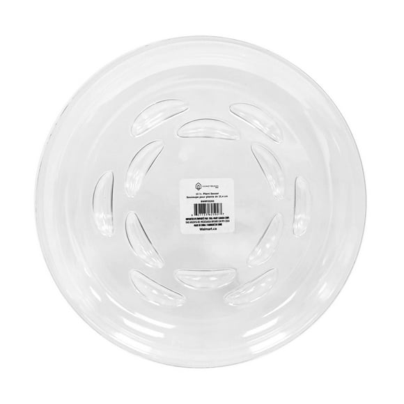 HOMETRENDS Floor Protector Saucer 10 inch Plastic Plant Clear Round Tray Flower Pot Good for Indoor and Outdoor