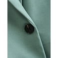 thumbnail image 4 of Breezora Women's Casual Single Button Blazer Lapel Open Front Long Sleeve Pocket Jacket M Size Green, 4 of 8