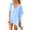 Light blue, variant on Helii Women's Chiffon Beach Cover Up Loose Kaftan Swimsuit Coverup, Tassel Trim V-Neck Summer Bikini Cover Up Dress, Flowy Lightweight Beachwear for Vacation Pool Black,One Size