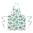 thumbnail image 2 of Pioneer Flower Floral Print Pattern Apron for Women and Men, Cotton Linen Waterproof with Pockets, Adjustable, 33x27 Inch for Kitchen, Gardening, BBQ, Salon, 2 of 6