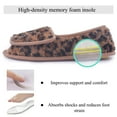 thumbnail image 5 of Diabetic Slippers for Women Memory Foam Arthritis Edema Adjustable Open Toe Swollen Feet House Shoes, LEOPARDBROWN 7, 5 of 7