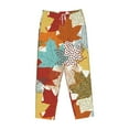 thumbnail image 4 of Daiia Fall Maple Leaves Women's Sleep Pant with Pockets and Drawstring,Pajama Pants-Medium, 4 of 9