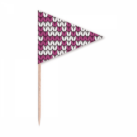 Stitching Octopus Illustration Pattern Toothpick Triangle Cupcake Toppers Flag