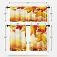 thumbnail image 4 of Fall Kitchen Curtains Maple Leaves Window Curtains and Valances Set 24 Inch, Autumn Beautiful Nature Short Tier Curtain for Kitchen, Orange Small Kitchen Decor, 4 of 6