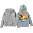 thumbnail image 6 of FUZHIQ Long Sleeve Shirt Girls Unisex Hooded Long Sleeved Loose Classic Sweatshirt for Featuring Island Coconut Tree In Medium And Large Sizes. Grey,9-10 Years, 6 of 6