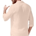 thumbnail image 4 of Camisas de Manga Larga con Botón de Solapa para Hombre de Ajuste Suelto Top de Moda de Bolsillo de Cardigan para el Verano, 4 of 9