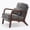 Antique Dark Grey, variant on S-HOME Mid-Century Upholstered Accent Chair with Plush Foam Cushion and Curved Wood Armrests for Living Rooms or Bedrooms, Beige