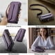 thumbnail image 5 of Cartera multifuncional con tapa de flip para teléfono, cuero, púrpura, para iPhone 15, 5 of 9