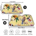thumbnail image 3 of Picia Beautiful Bright Birds And Flowers Curved Windshield Sunshade Accordion Folding Style Auto Shade for Car Truck SUV Van Blocks UV Ray Sun Visor Protector -Medium, 3 of 7