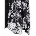 thumbnail image 4 of Botones de talla grande Diseño Top floral con cuello redondo Rosegal Suéteres Cárdigans, 4 of 5