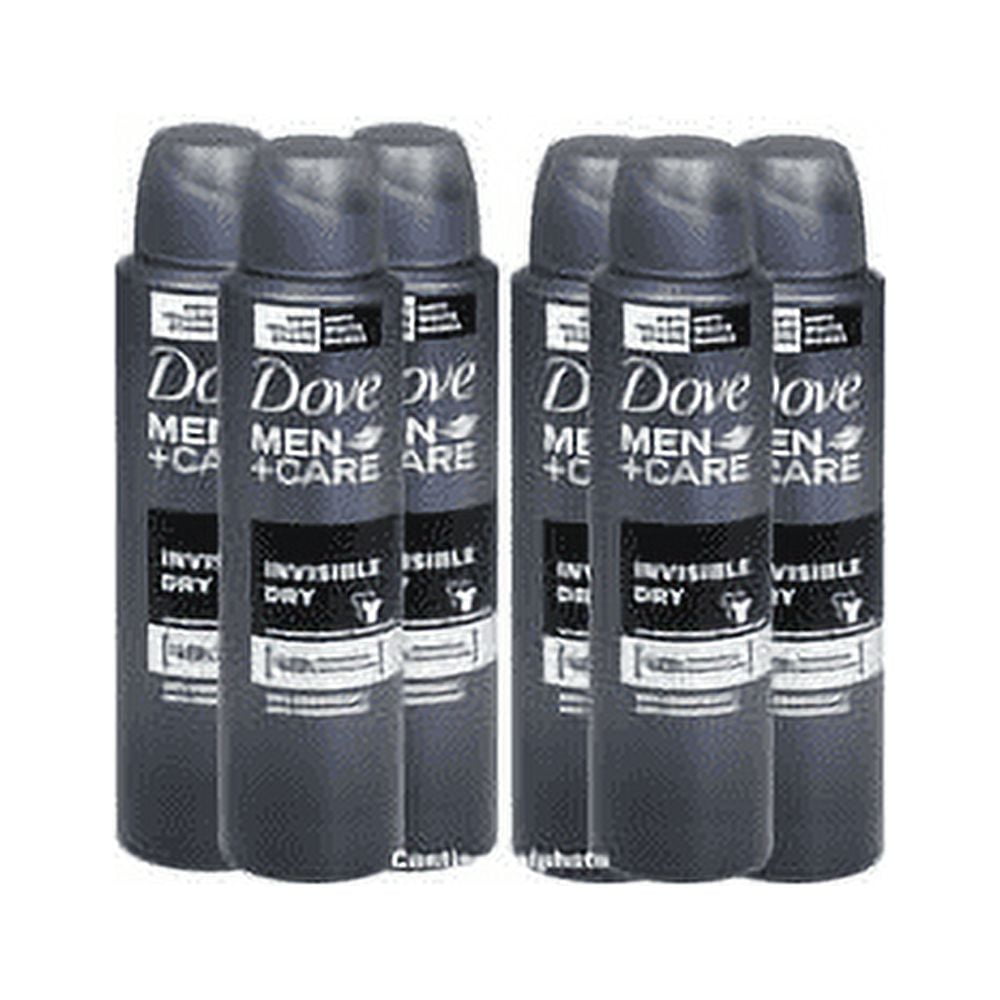 Dove Men+Care Invisible Dry Antiperspirant Spray Deodorant 3.8 oz, 6 Pack, 72 Hour Sweat & Odor Protection, No White Marks
