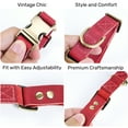 thumbnail image 3 of Geniune Leather Dog Collar - Soft Touch Rustic Leather, Vintage Retro Style, Easy Adjustability, Durable Quick Release Buckle - Collar for Dogs and Cats, Leather Cat Collar, 3 of 9