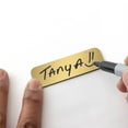 thumbnail image 4 of (3 pack) All Quality Name Tag/Badge Blanks - 25 Pack - Brushed Gold 1" X 3", Round Corners, Pin, 4 of 7