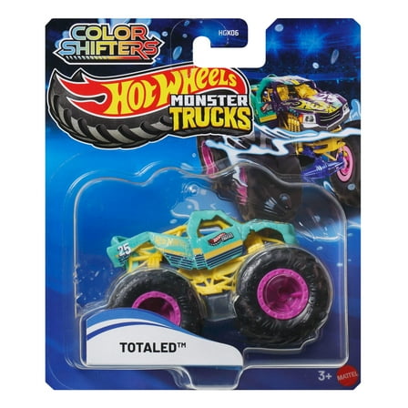 Hot Wheels Monster Trucks 1:64 Color Shifters, 1 Toy Truck Changes Colors in Water (Styles May Vary)