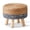 Blue, variant on Foot Stool Natural Seagrass Hand Weave Poufs Round Ottoman for Couch Desk Soft Step Stool Padded Foot Rest with Non-Skid Pine Legs for Hallway Office Lounge Natural/White