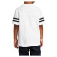 thumbnail image 2 of Yellow Rooster Short Sleeve Toddler Football Style Soft Fine Jersey Tee White/Black 3-Toddler, 2 of 5