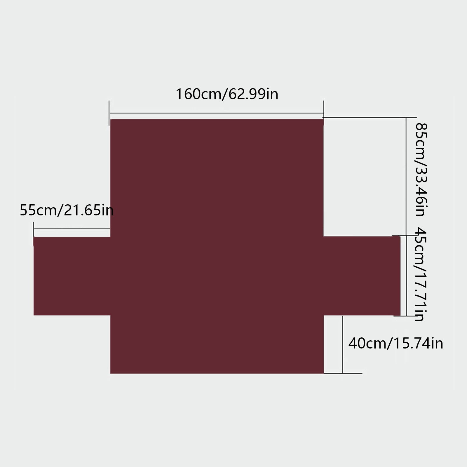 Quilted 3 Seater Sofa Cover Slipcover, Furniture Protector for Couch, Polyester Home Decor (Burgundy)