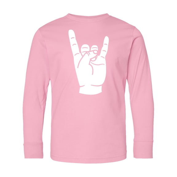 Inktastic Rocker Horns Long Sleeve Youth T-Shirt