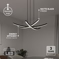 thumbnail image 2 of Artika Orly Modern LED Pendant Light, Matte Black, 2 of 8