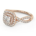 thumbnail image 3 of AFFY Infinity Double Halo Solitaire Engagement Ring for Women, Center 4MM Princess and Round Lab Created Moissanite Ring In 14K Solid Rose Gold Size 9, 3 of 6