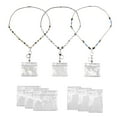 thumbnail image 1 of CordóN de Carretes RetráCtil 3 Piezas con Soporte IdentificacióN Tarjeta Nombre para Mujer Collar Cuentas Moda, 1 of 5