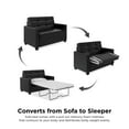 Mainstays Loveseat Sleeper Sofa with Twin Memory Foam Mattress, Black