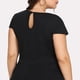 thumbnail image 5 of Camiseta negra asimétrica Sunnimix 4XL con cuello, 5 of 8
