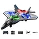 thumbnail image 2 of Avión de control remoto RC, modelo de avión con de 360 degree, juguete para niños, de fija portátil, planeador de con luces de colores Azul, 2 of 9