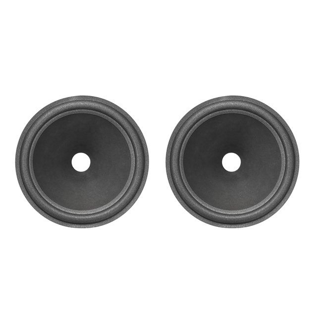 Uxcell Conos de altavoz de papel de 10" Subwoofer Conos de papel de tambor con diámetro de bobina de 1.4" y borde de espuma gris oscuro 2 Pcs