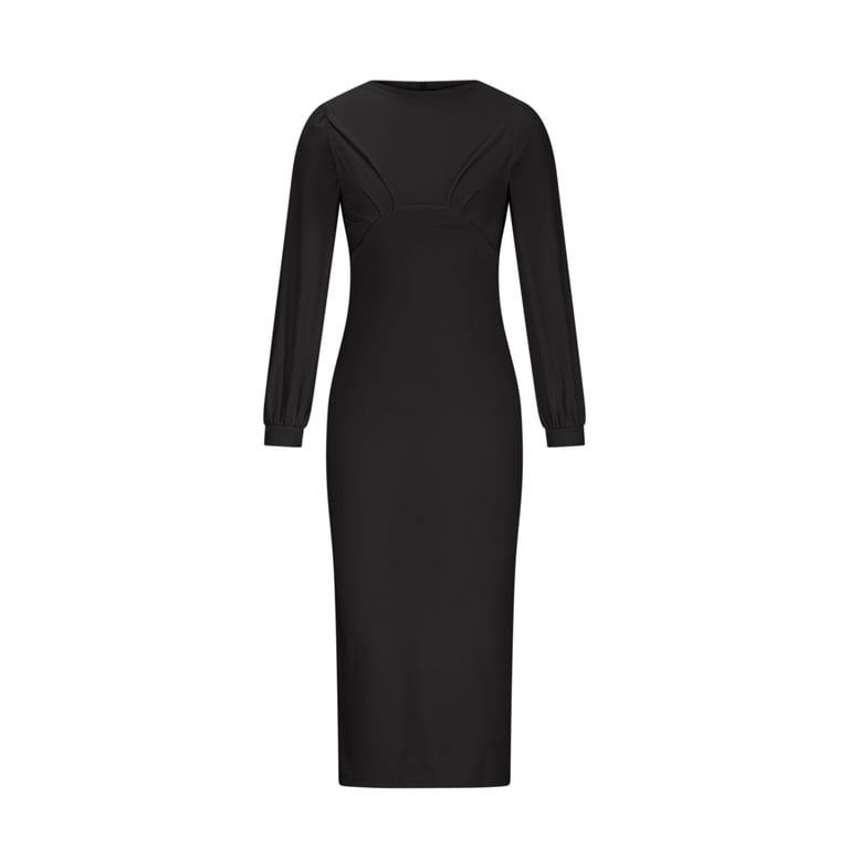 black cut out bodycon dress Black Cut-Out Open Front Long Sleeves Mini Dress