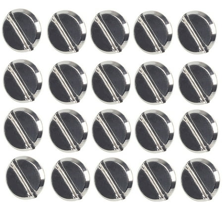 

20 Sets Leather Belt 5 x 6 mm Silver Screw Binding