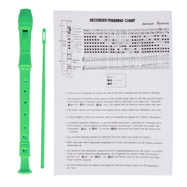 MYG 8 Holes Plastic Recorder Flute Woodwind Instrument Colorful with ...