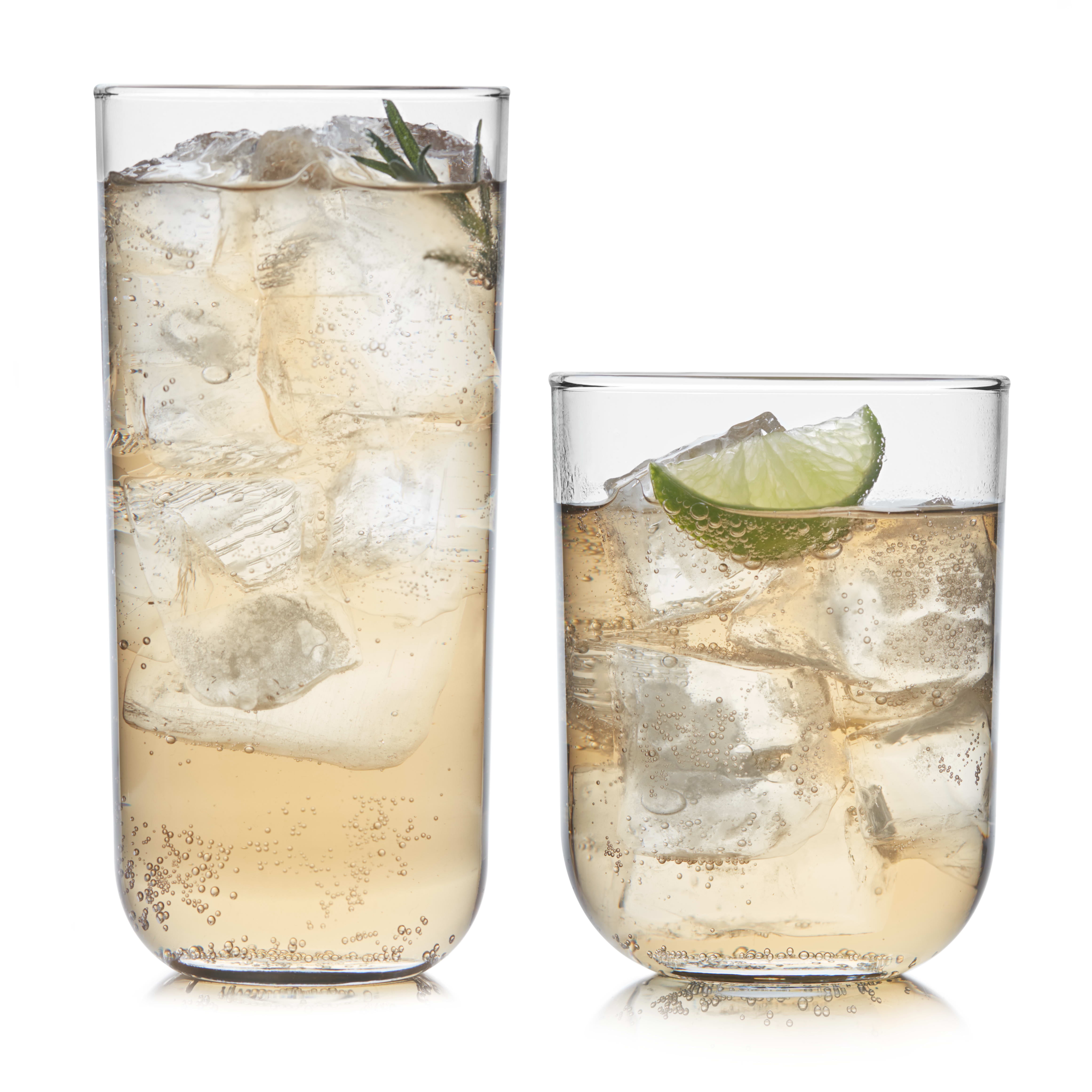 Libbey Polaris 16Piece Tumbler and Rocks Glass Set, Axis