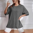 thumbnail image 2 of AherBiu Summer Tops for Women 1/2 Sleeve Crewneck Comfy Tshirts Casual Loose Fitting Basic Plain Tees, 2 of 6