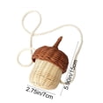 thumbnail image 3 of Handmade Rattan Pinecone Shaped Small Storage Basket, Cute Compact Desktop Sundries Organizer, Home Decoration Photo Props For Jewelry Candy Cosmetic Small Items Storage, 3 of 7