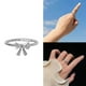 thumbnail image 2 of Anillo con lazo para mujer, ligero, pequeño, frío, con destellos, ajustable, para el dedo índice, 2 of 6