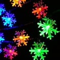 thumbnail image 2 of Babibeauty Christmas Lights Outdoor Snowflake Decorations Multicolor Solar String Lights, 50 LED 8 Modes Christmas Fairy Lights for Christmas Tree Roof Window Backyard Porch Party Decor, 2 of 7