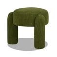 thumbnail image 3 of Jennifer Taylor Home Hugo 20.5" Round Fully Upholstered Ottoman, Moss Green Boucle, 3 of 7